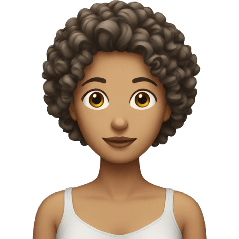 Women with curly hair  emoji