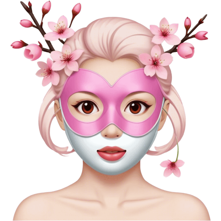 Cherry Blossom Facial mask emoji