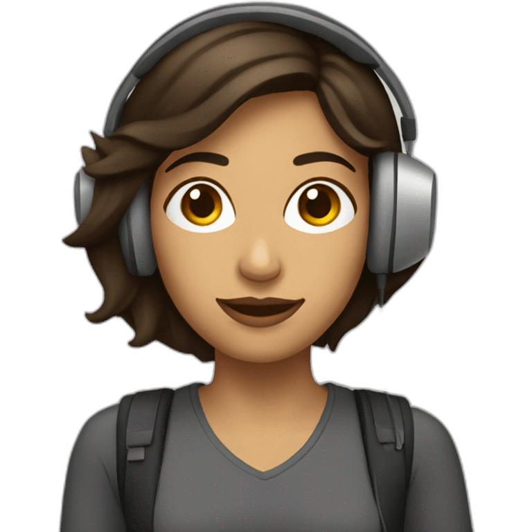 Female latina headphones user emoji