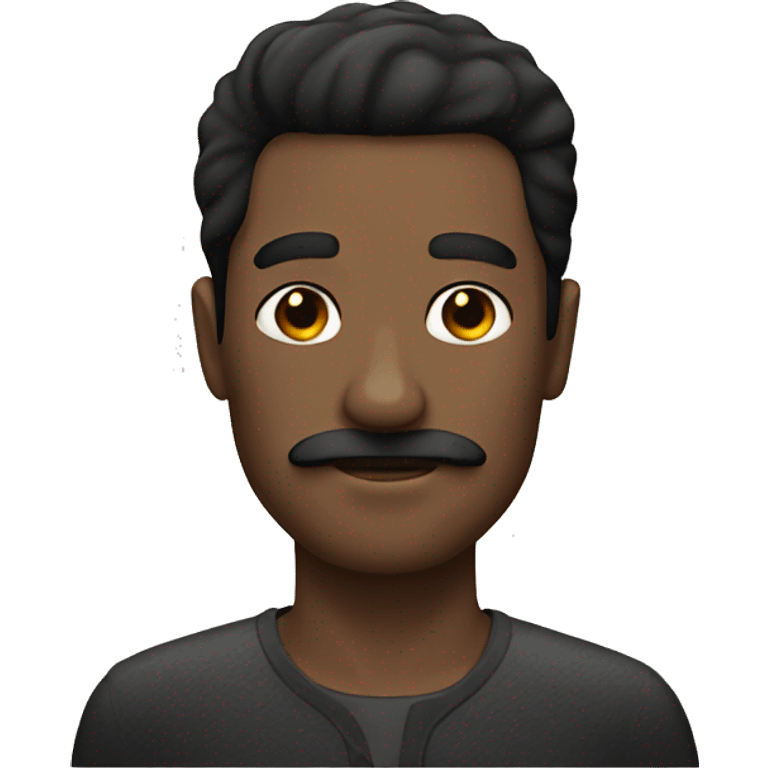 Black hair man with square moustache  emoji