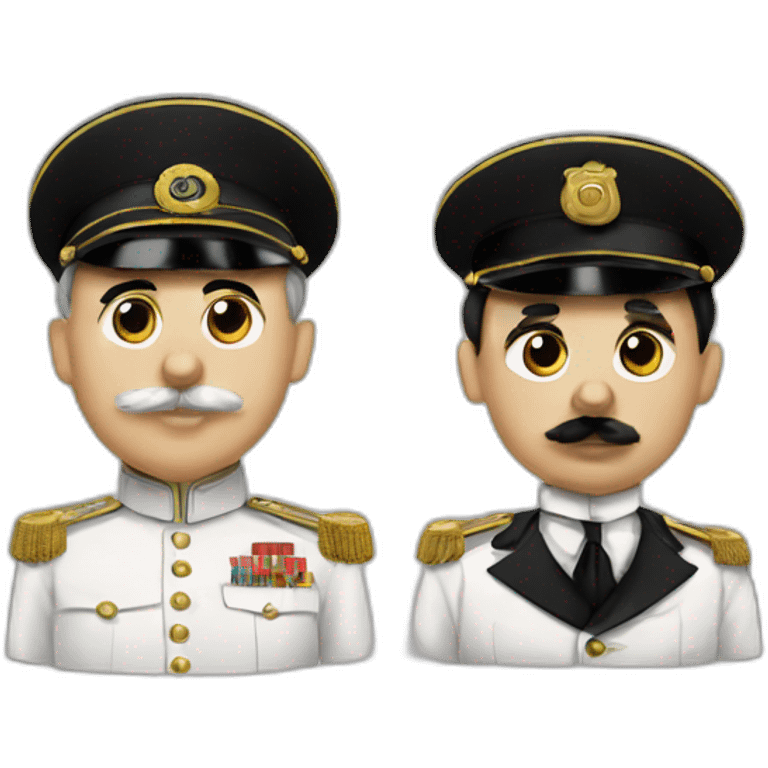 charlie chaplin with uniform dictator emoji