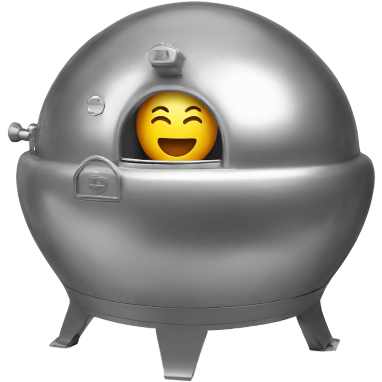 Vintage closed tanning chamber silver emoji