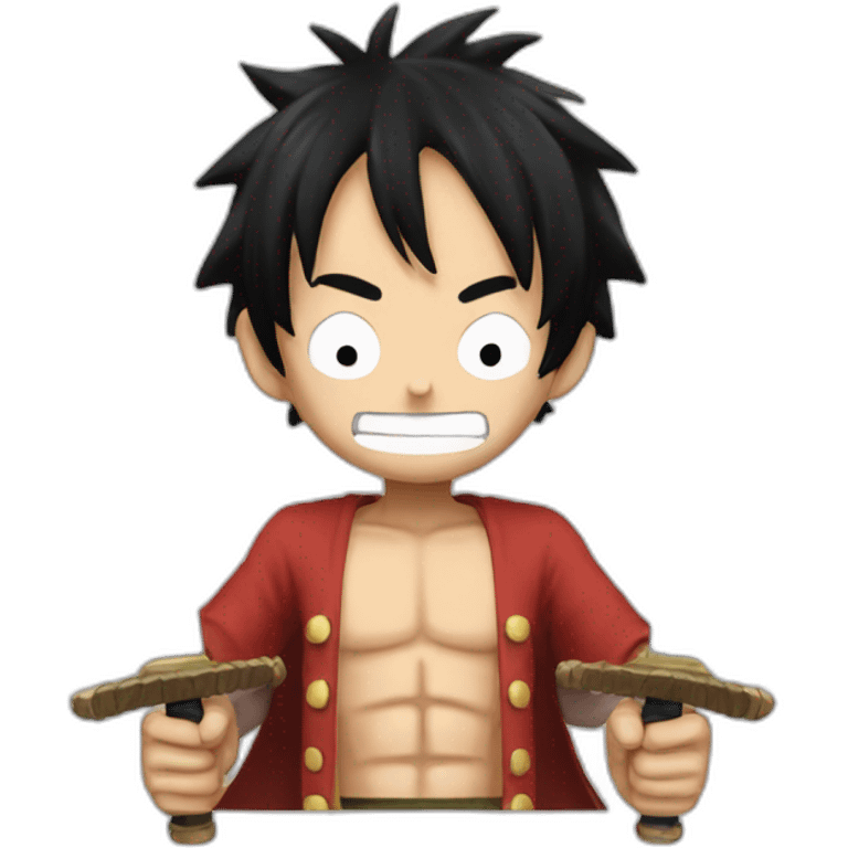 Luffy with two swords emoji