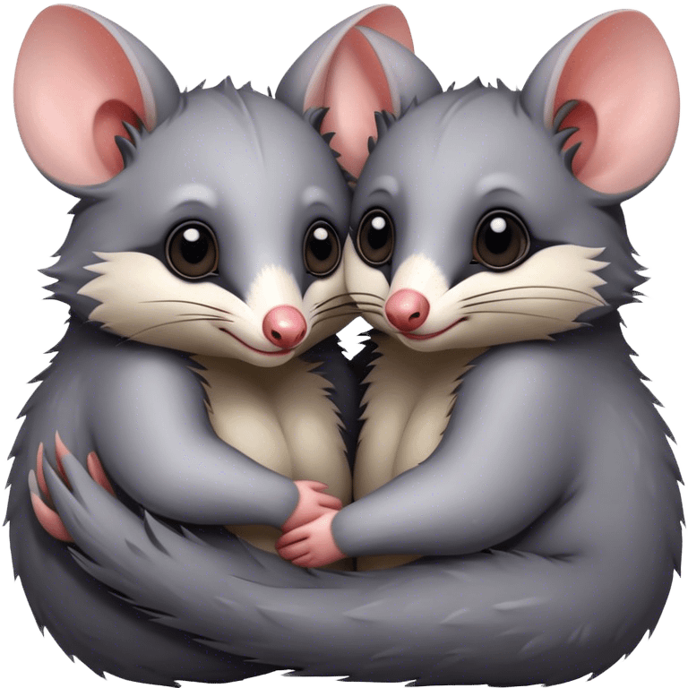 Possum hugging another possum  emoji