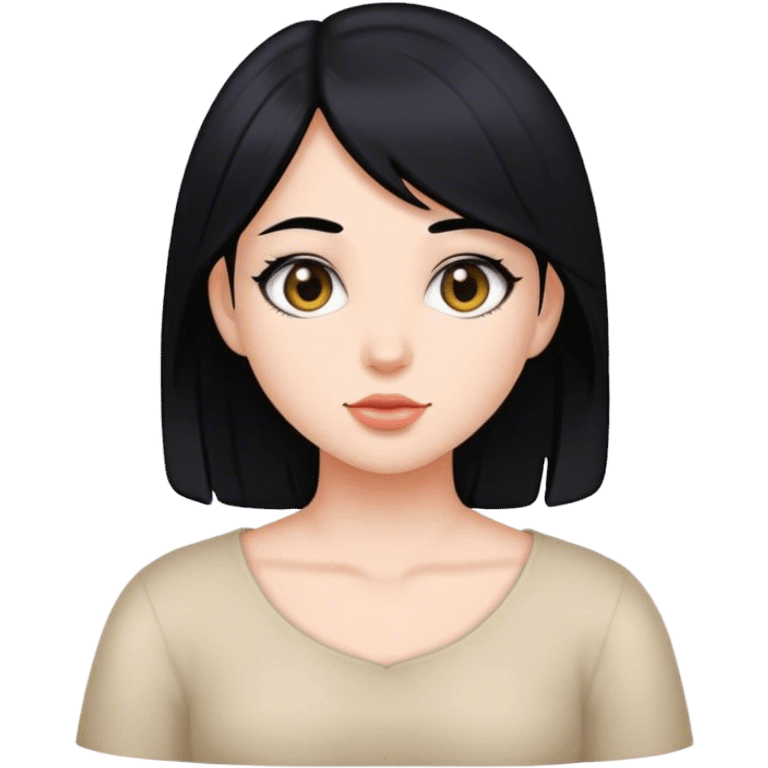 girl with black hair  emoji