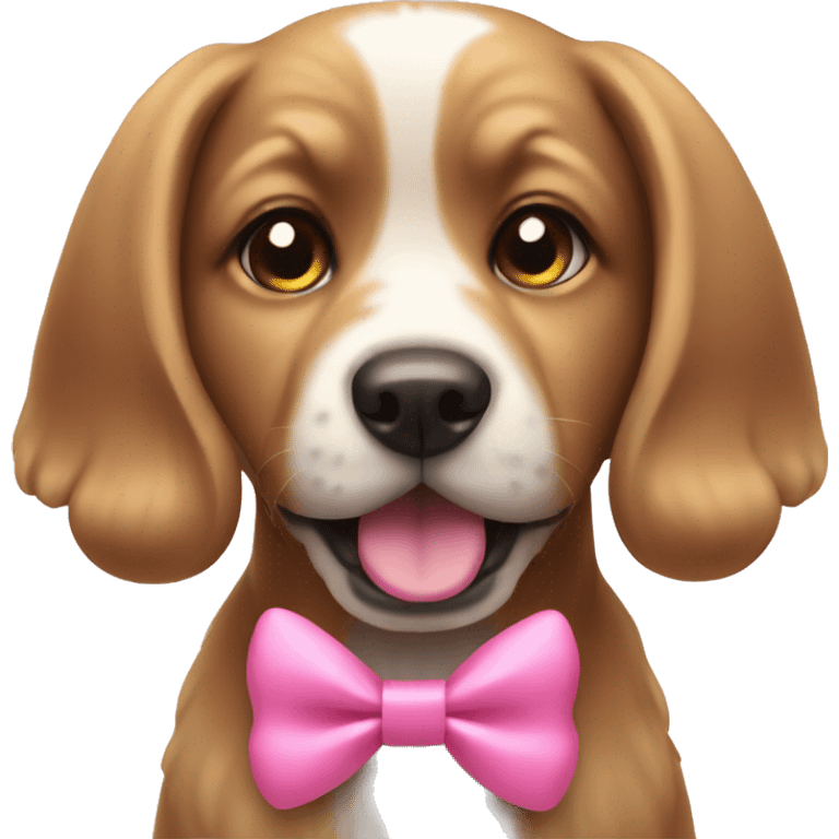 dog with pink bow emoji