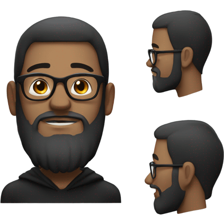 XxSpiderxX, a white bold man with Glases and a Beard on his chin. Black hoodie  emoji