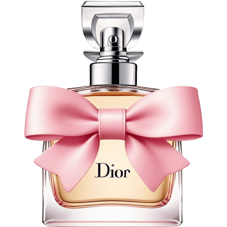 Classic miss dior eau de parfum, bow bottle, low, beige emoji