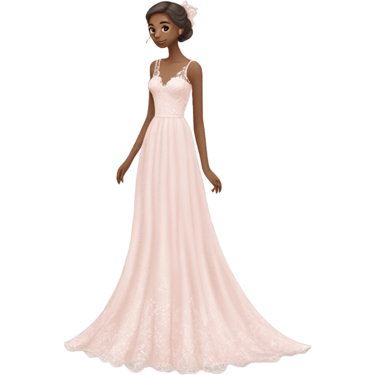 pastel pink wedding dress emoji