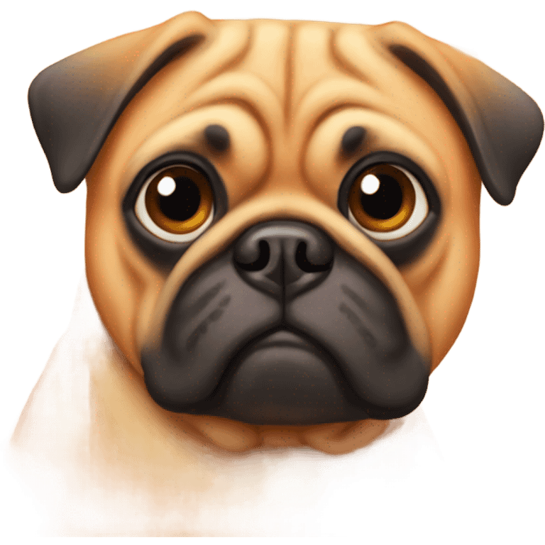 Orange pug emoji