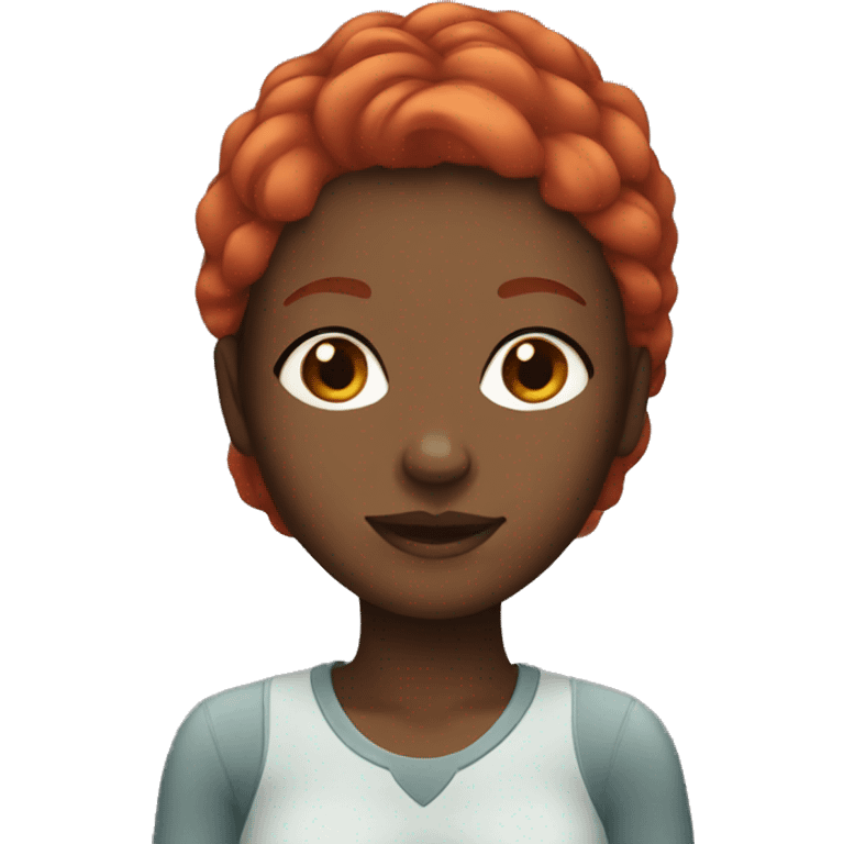 black girl with red hair  emoji