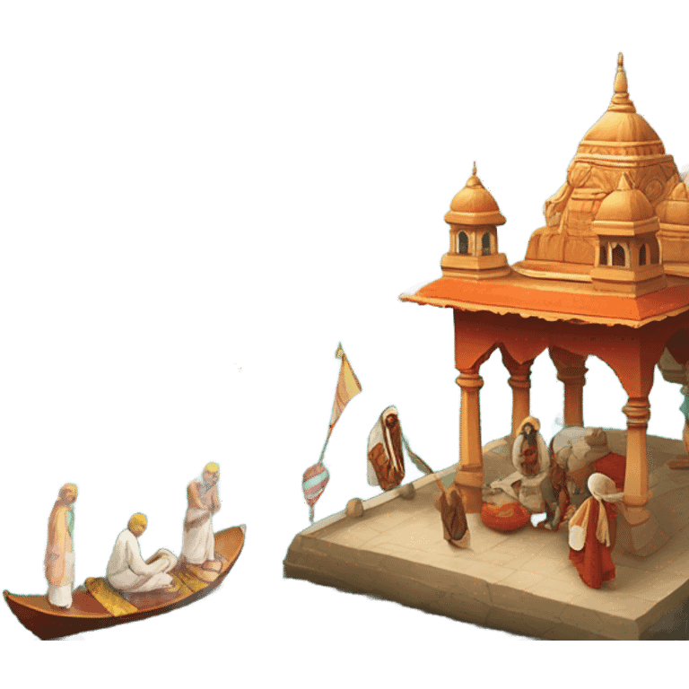 Haridwar ashram and the ganges  emoji