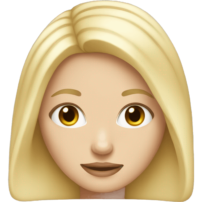 Super White girl with blonde hair emoji