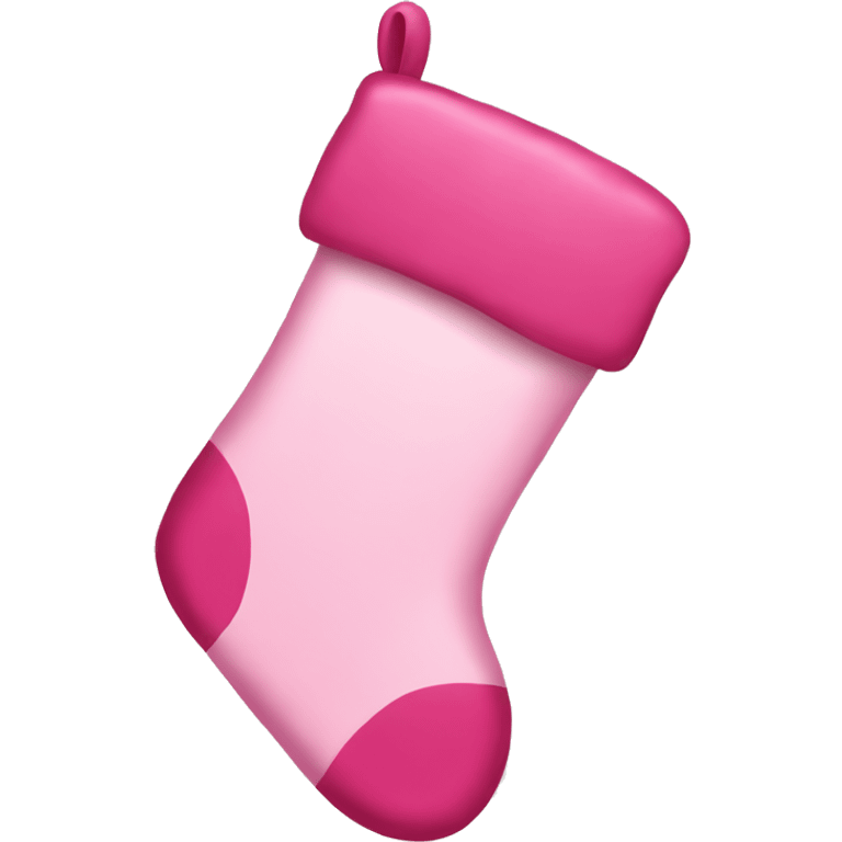 Pretty pink christmas stocking emoji