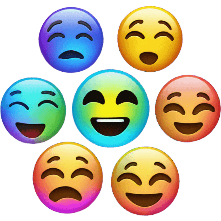 Neon emojis emoji