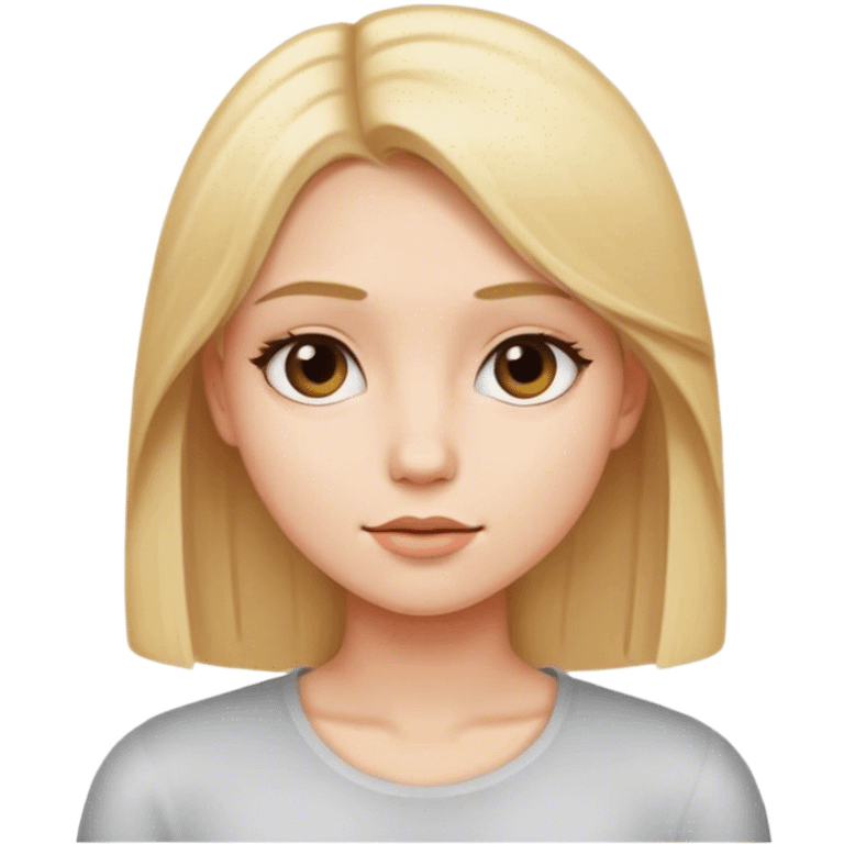 A girl with blonde straight hair  emoji