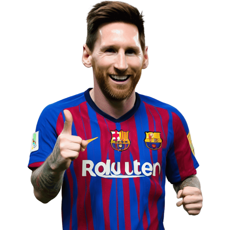 Messi Torjubel index finger up emoji