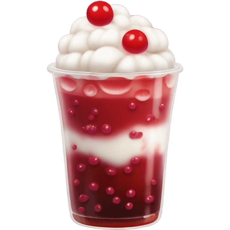 Red boba drink emoji