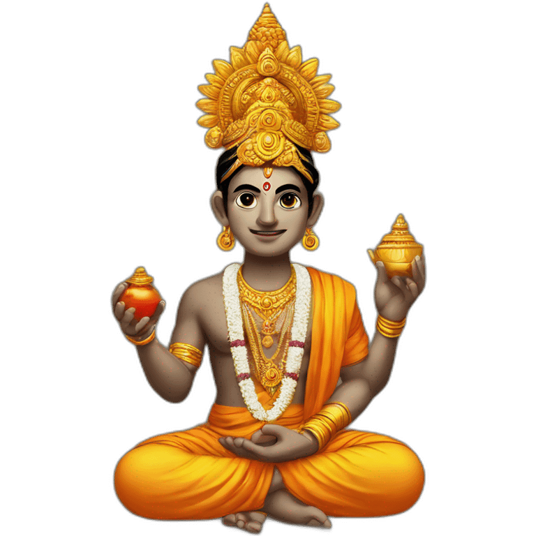 Loard dhanvantari with kalash emoji