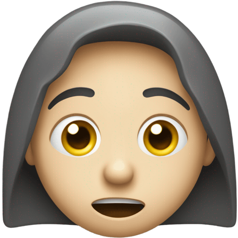 This emoji without the bubbles and kind of like a stunned face 😶‍🌫️ not with a human face   emoji