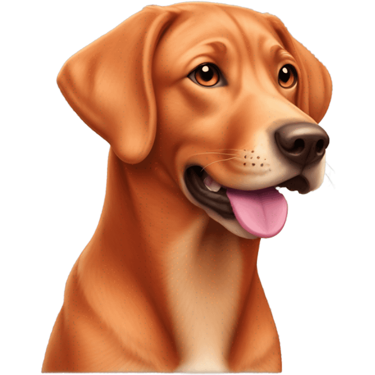 Fox red labrador with pink nose  emoji