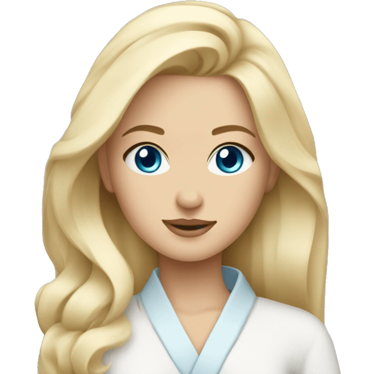 SPA blonde girl blue eyes emoji