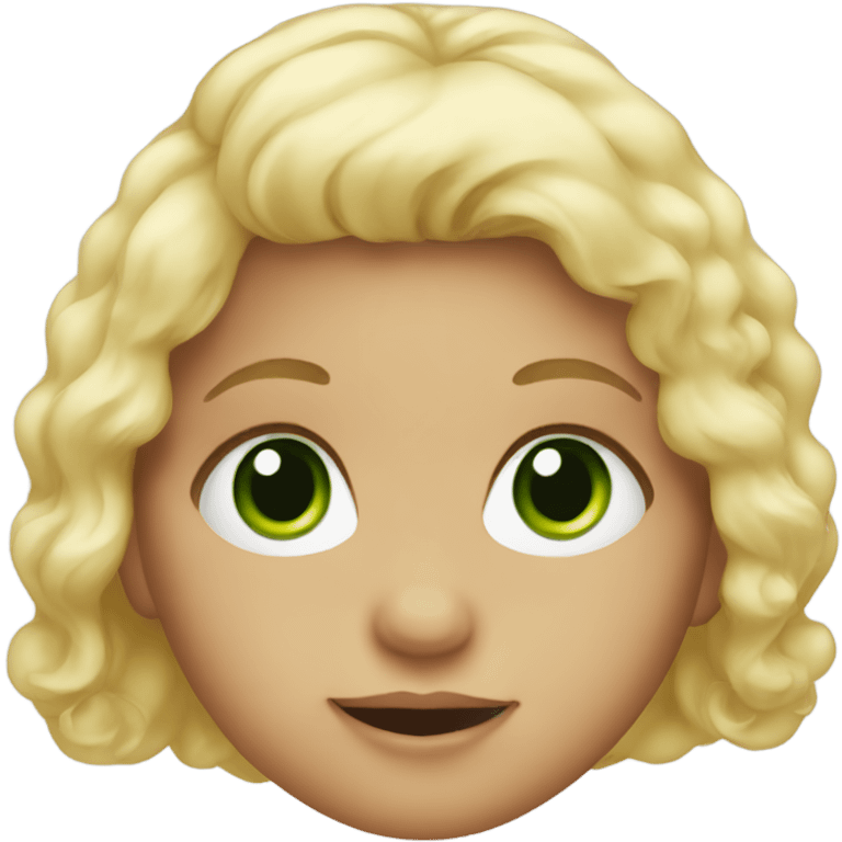 baby with blonde hair and green eyes emoji