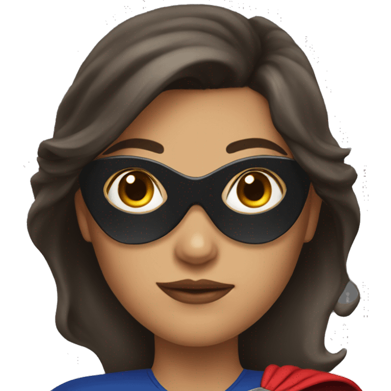 brunette superhero woman  emoji