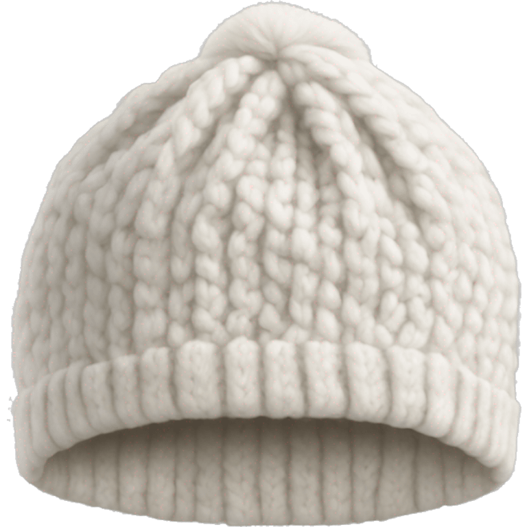 white knitted wool cap piece of clothing emoji