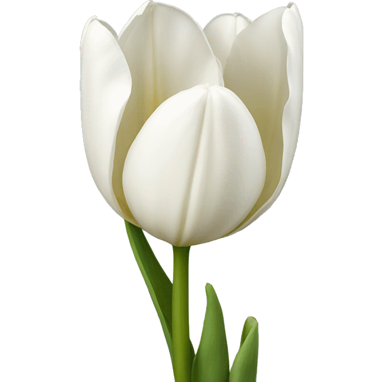 White Tulips with stem emoji