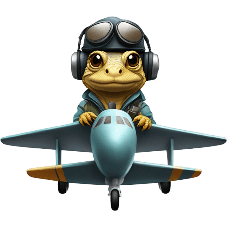 Uromastyx lizard flying a plane  emoji