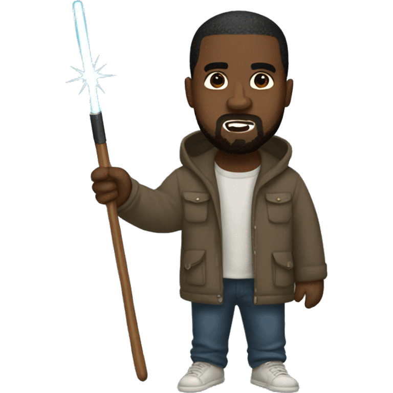 kanye west holding a wand emoji