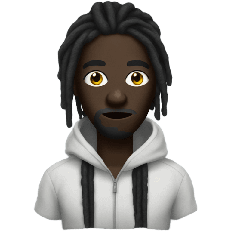 dark skin dreadhead with ski mask on  emoji