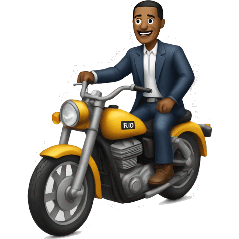 Aubama en moto emoji