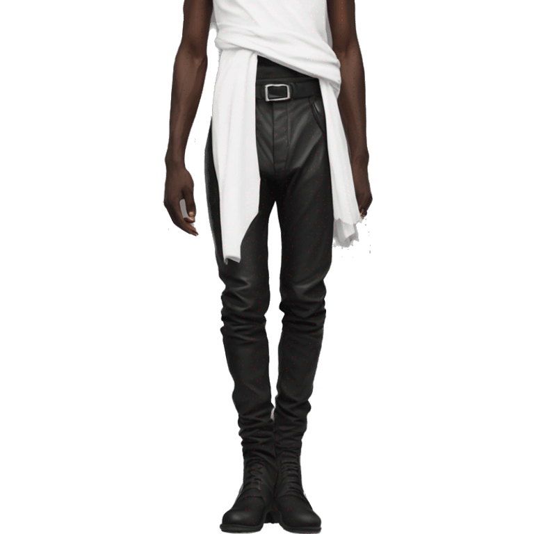 rick owens dark leather pants emoji