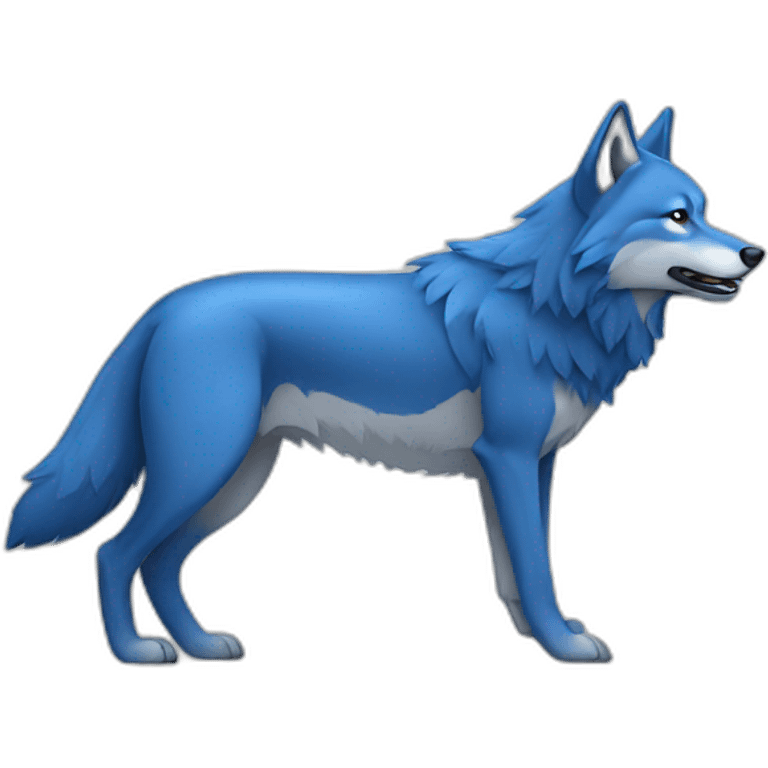 wolf blue emoji