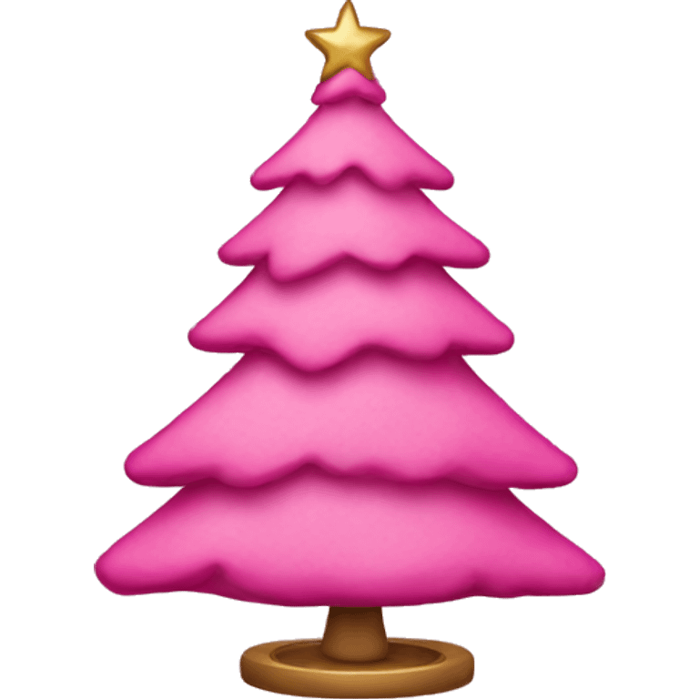 Pink Christmas tree emoji