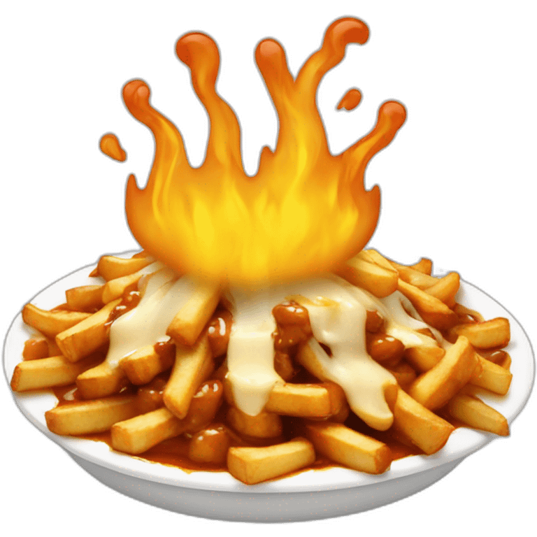 Poutine en feu emoji