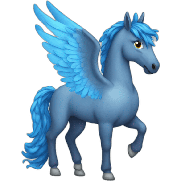 Blue pegasus emoji