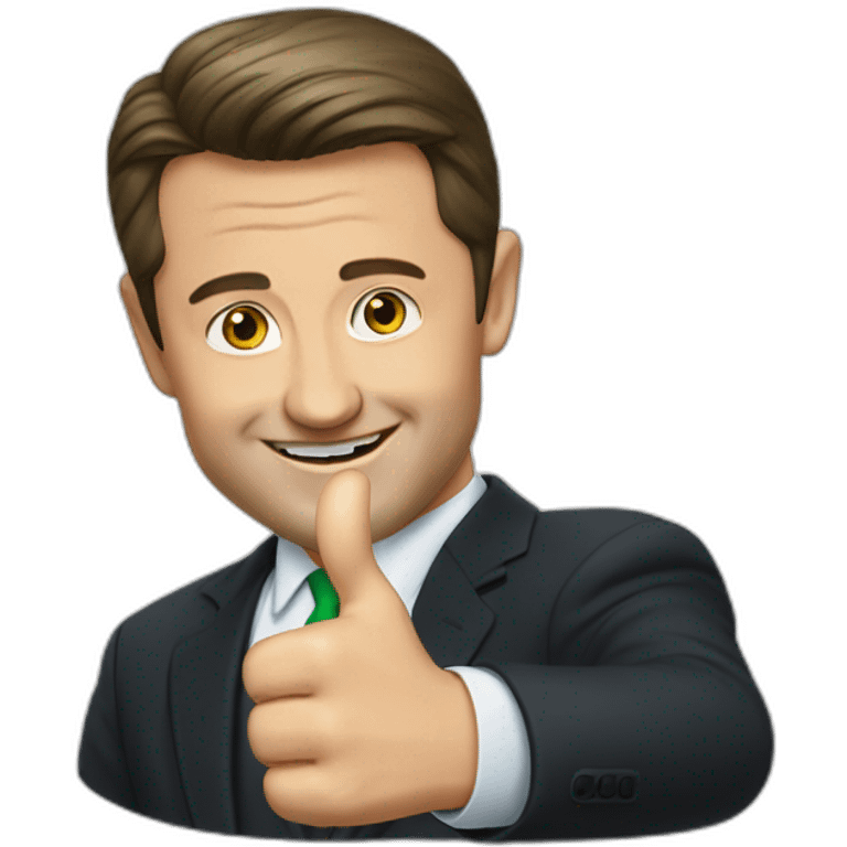 Zelensky gives it the thumbs up emoji