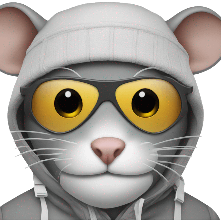 Rat with a ski mask on  emoji