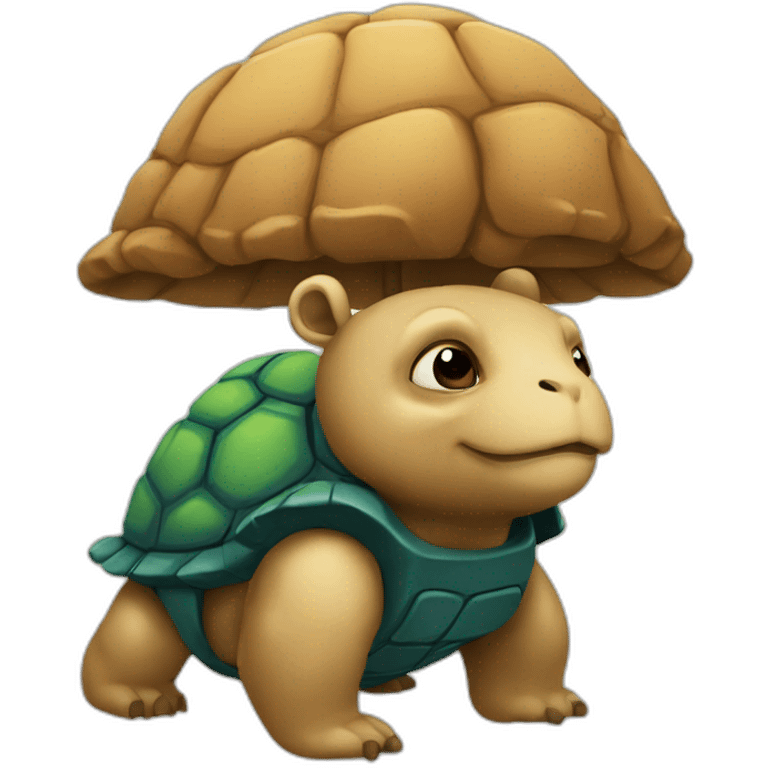 Tortue sur un ours emoji