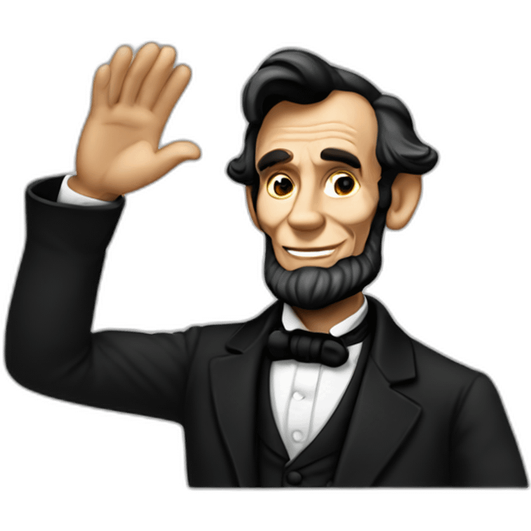 Abraham lincoln waving emoji