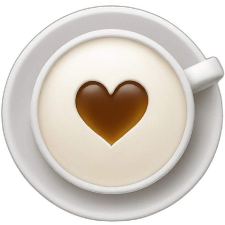 Corazón blanco y cafe emoji