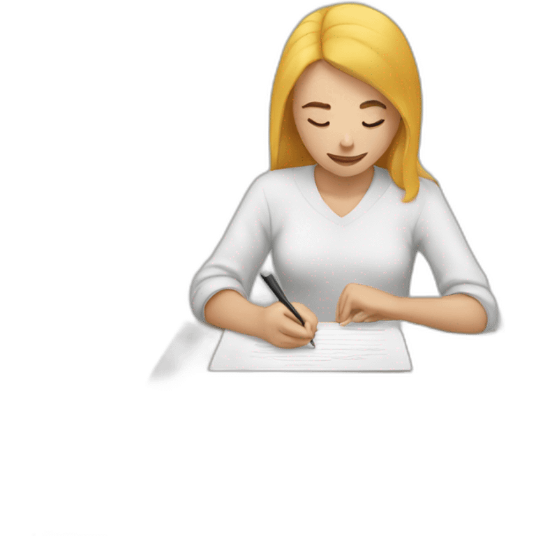 Person writing a letter  emoji