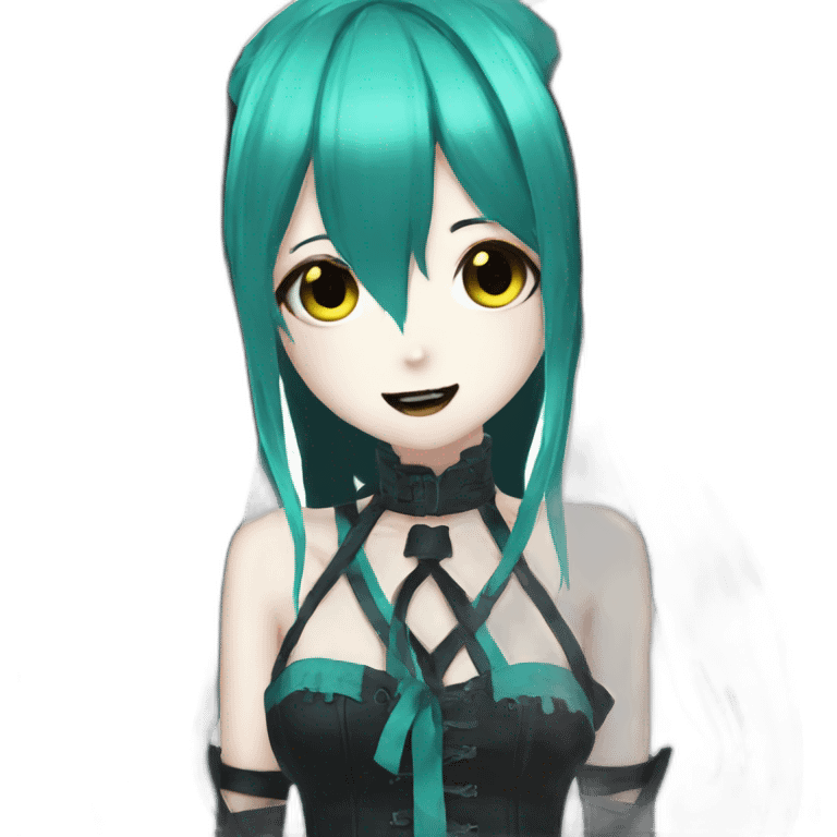 Goth Miku Hatsune emoji