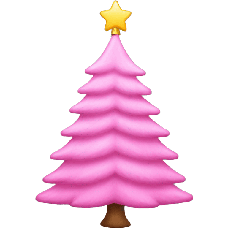 Pink Christmas tree  emoji