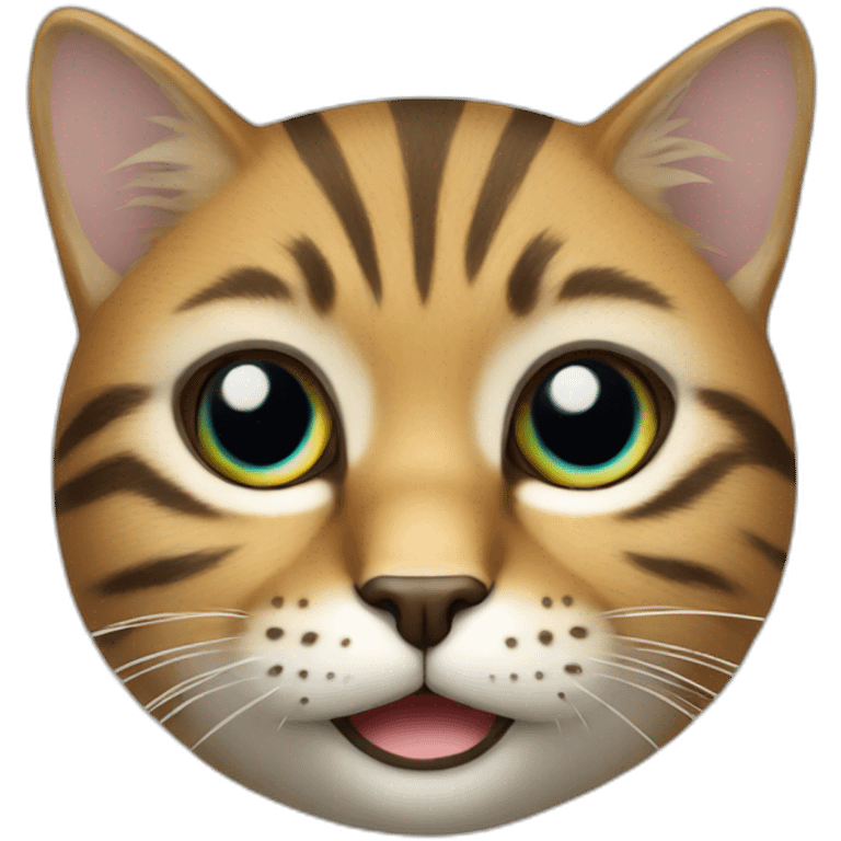 Chat animal avec couronne emoji