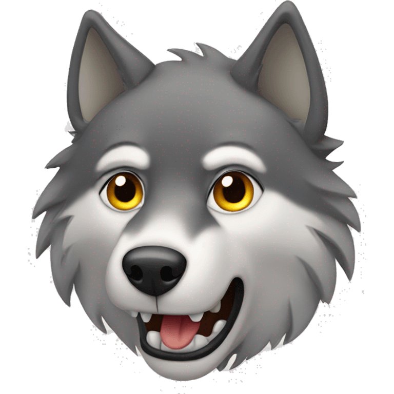 wolf is talking emoji