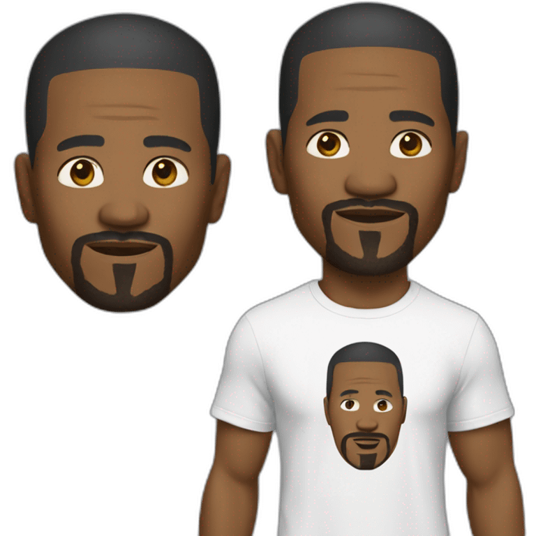 actor Jamie Foxx wearing t-shirt emoji